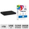 WD Passport Ultra 1TB w/ SnapOne 350GB Cloud Storage & Anti-Malware 6 Users Unlimited Devices 1 Year Subscription Bundle