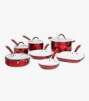 Bella 11-pc. Red Ceramic Cookware Set
