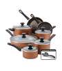 Farberware 14-pc. Copper Dishwasher Safe Nonstick Cookware Set