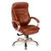 Realspace Soho Carlisle High-Back Leather Chair, Brown