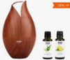 Now Ultrasonic Faux Wooden Diffuser + 2 Free Essential Oils
