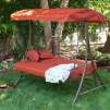 Coral Coast Siesta 3 Person Canopy Swing Bed - Terra Cotta