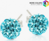 2 CT Swarovski Element Crystal Ball Studs