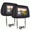 7" TFT LCD Color Monitor In-Car Headrest 2-Pack (Black)