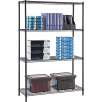 Whalen 72-Inch Wire Shelving Storage Unit, Black