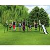 Sportspower Adventure Play II 9-Play Metal Backyard Swing Set with Slide