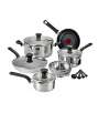 T-fal Excite 14-pc. Stainless Steel Nonstick Cookware Set