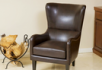 Salerno Leather Studded Club Chair