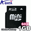 A-DATA 1GB Speedy 60X mini SD Card with SD Card Adapter