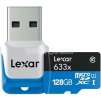 Lexar microSDXC UHS-I 633X 128GB High-Performance Memory Card w/ USB 3.0 reader