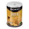 Sony 100 Pack 4.7GB DVD-R Recordable Media Spindle