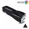 2-Pk Liger High Output Dual Port USB Car Charger (Includes 2 Free Micro USB Charging Cables)