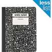 Staples 100-Sheet Composition Notebooks (eight styles) for $0.5 with purchases of $25 - In-store only