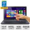 Acer Aspire E 15.6" Touch Laptop: Core i3-5005U 2.0GHz, 4GB RAM, 500GB HDD, Window 8.1 w/ McAfee 2015 Multi-Access