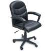 Office Depot Brand Mid-Back Leather Chair, 39 3/4"H x 23 3/4"W x 26 1/2"D, Black