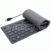 USB + PS/2 Foldable Keyboard, Black Flexible Keyboard (AZA-230BK)