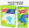 3M Scotch-Brite Toilet Scrubber + 16 Disposable Brush Refills Starter Kit