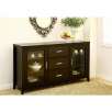 Furniture of America True Elegance Espresso Buffet-TV Cabinet