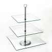 Chef Buddy Three Tier Square Glass Buffet and Dessert Stand
