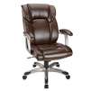 Realspace Salsbury High-Back Chair, Dark Brown/Black