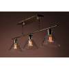 Amerie 3-light Black Island Edison Lamp with Bulbs