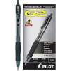 Pilot G-2 Retractable Gel-Ink Pens, Fine Point, Black, Dozen