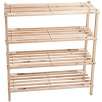 Lavish Home Wooden 4-shelf Shoe Rack, Brown