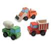 Melissa & Doug Stacking Construction Vehicles or Wooden Farm Train for $9.99