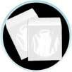 CD / DVD Sleeves - White Paper Sleeves With Clear Window 300 Pk