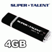 Super Talent DE-R 4GB Rubber Coating USB Flash Drive, Black