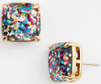 kate spade new york glitter stud earrings