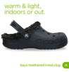 Crocs Baya Heathered Fuzz Lined Clog: Adults for $17.49, Kids for $13.99