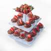 Chef Buddy Three Tier Square Glass Buffet and Dessert Stand for $8.99-9.99