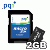 PQI 2GB micro SD Card with SD Card Adapter