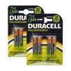 8 Pack Duracell AAA Rechargeble Stays Charged 750mAh NiMH Batteries