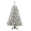 Donner & Blitzen 4.5-Foot Alberta Flocked Spruce Pre-Lit Christmas Tree