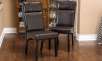 Thiago Brown Leather Padded Dining Chairs (Set of 2)