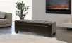 Ricardo Bonded Leather Storage Bench Ottoman in Dark Brown or Black