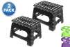 [2-Pack] Folding Step Stools w/ Non-Slip Surface Supports Up To 300lbs