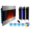 Golden Vantage 36" Flat Wall Mount European Style Modern Electric Fireplace Heater w/ 3D Flame