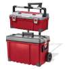 Keter Rolling Cart and Toolbox Combo Kit (Red)