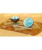 Sushi Set with Blue Crackle Glaze Bowls