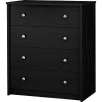 Essential Home Belmont 4 Drawer Dresser Chest - Black