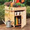 Wood Outdoor Storage Cabinet