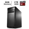 Lenovo H50 Desktop: 3.1GHz AMD A8-7600, 8GB RAM, 1TB HDD, Windows 8.1 (model# 90BG0022US)