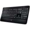 Logitech K800 Full-Size Wireless Illuminated Slim Keyboard, Black