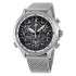 Citizen Navihawk UTC Eco-Drive Chronograph Black Dial Stainless Steel Mesh Men