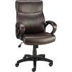 Staples 27916-CC Lewston Faux Leather Chair, Padded Arms, Brown