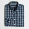Factory slim washed shirt in double gingham