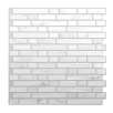 Varick Gallery Self-Adhesive Metallic Mosaic Tile in White & Gray